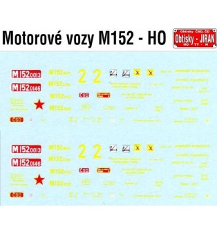 Popis na motorový vozeň M152.0 "ČSD" (H0)