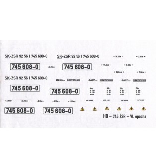 Popis na dieselovú lokomotívu 745.608-8 (ex BR110) (H0)