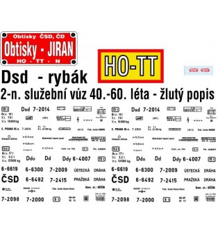 Popis na 2.nápr. služobný vagón Dsd-rybák "ČSD" - 60.-80.-te roky (H0)
