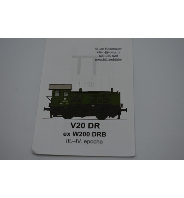 Popis dieselovej lokomotívy V20  "DR"- (TT)