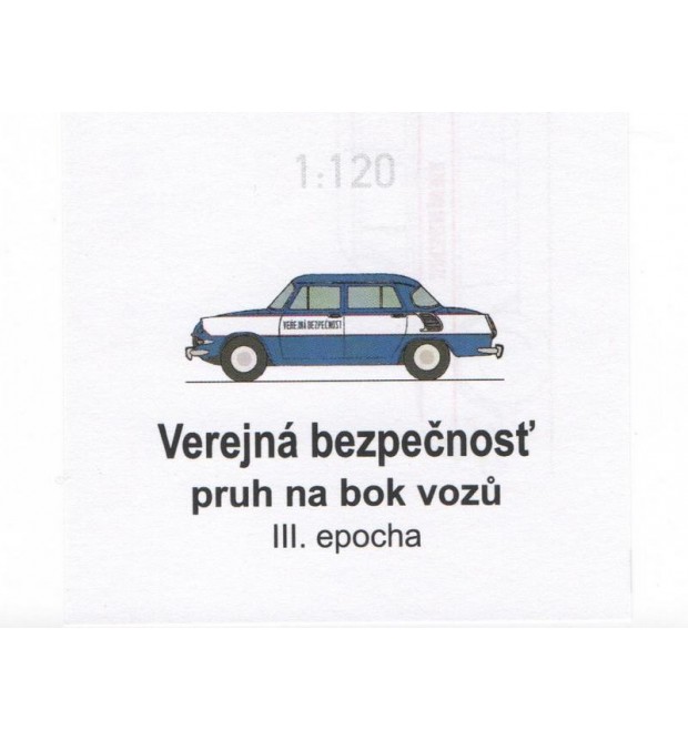 Popis na auto VEREJNÁ BEZPEČNOSŤ 1957-75 (TT)