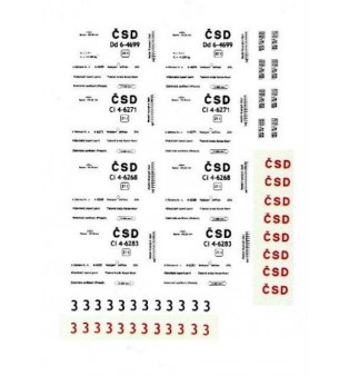 Popis na súpravu 3x Ci + 1x Dd "ČSD" - 1.republika (TT)